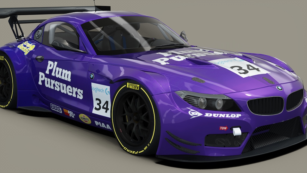 BMW Z4 GT3, skin Plum Pursuers No. 34