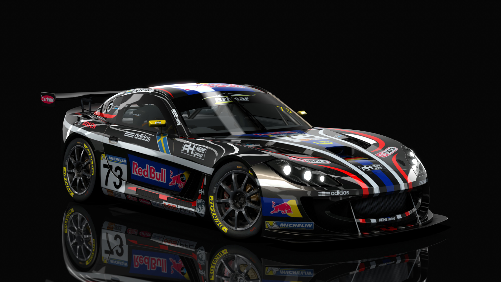 Ginetta GT4 RHD, skin RedBull_HEINEracing