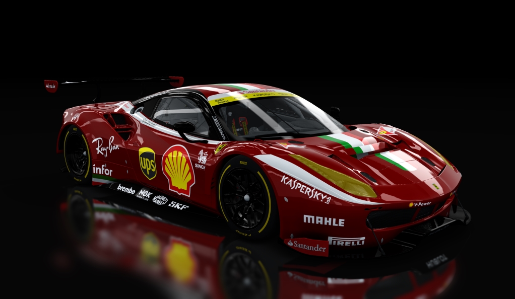 Ferrari 488 GT3, skin Santander_488_GT3_marrone