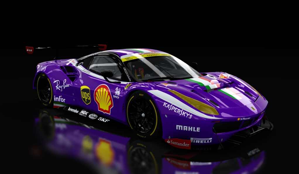 Ferrari 488 GT3, skin Santander_488_GT3_viola